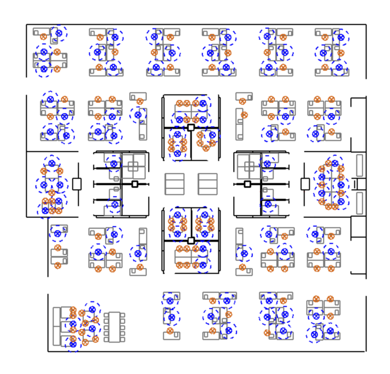COVID Office Occupancy: Multi-Objective Optimization - Dynamo BIM